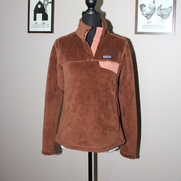 Patagonia Tops - Patagonia Womens Re-Tool Snap T Pullover Brown Coral Size Small